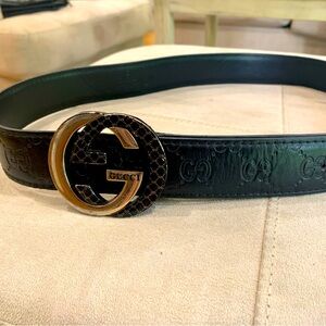 Black Gucci men’s belt **AUTHENTIC**